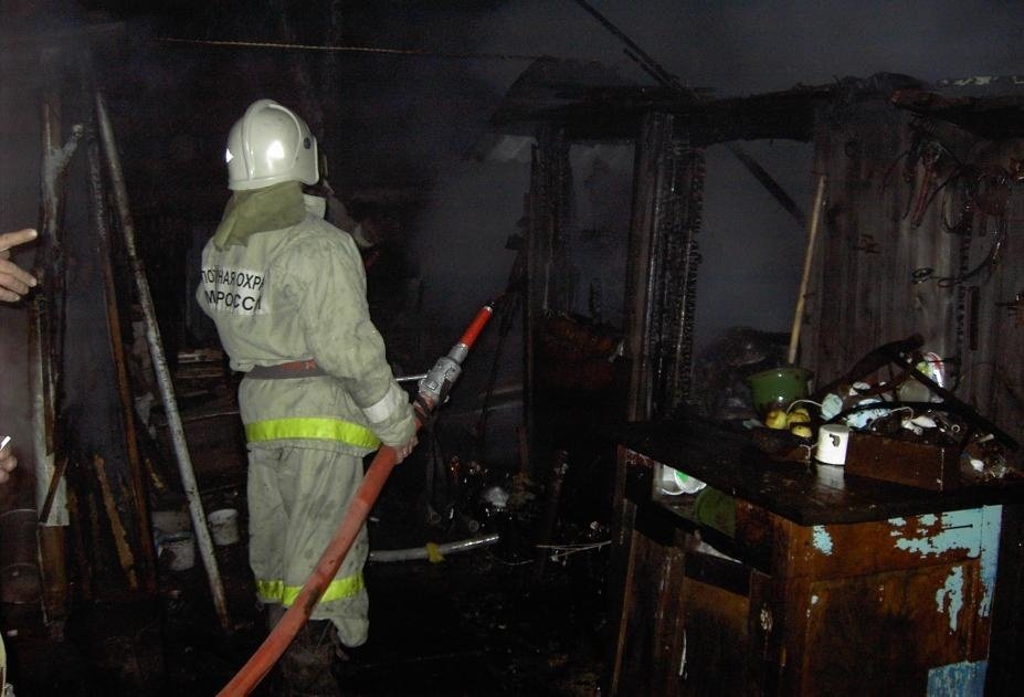 Пожар в хозяйственной постройке в городском округе Кашира