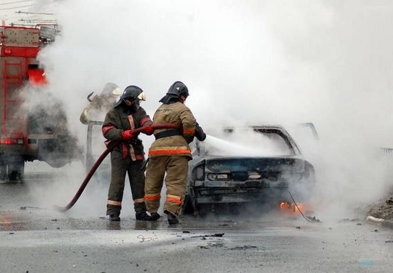 Возгорание транспортного средства в городском округе Кашира
